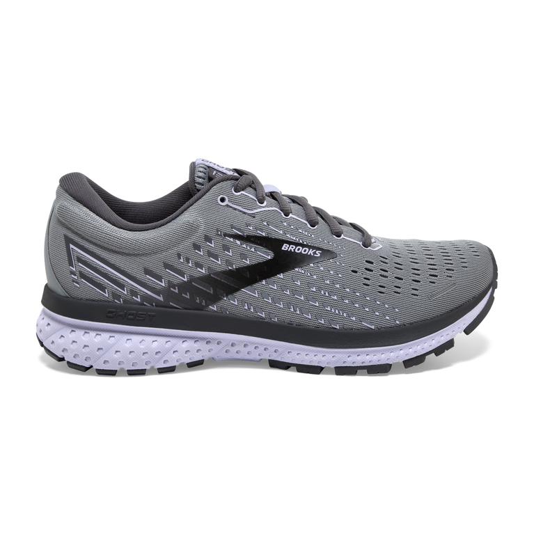 Brooks Women's Ghost 13 Road Running Shoes - Grey/Blackened Pearl/Purple (WEHM49612)